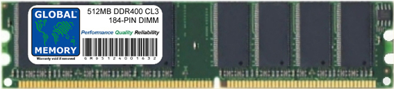 512MB DDR 400MHz PC3200 184-PIN DIMM MEMORY RAM FOR ADVENT DESKTOPS